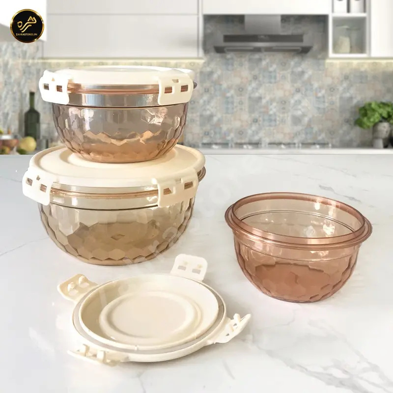 3-Piece Leak-Proof Food Storage Set – Light Brown 1