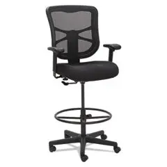 Alera Elusion Series Mesh Stool – Tall-Profile Design, 275 Lb Support, Extended Height Range (22.6"–31.6"), Black 1
