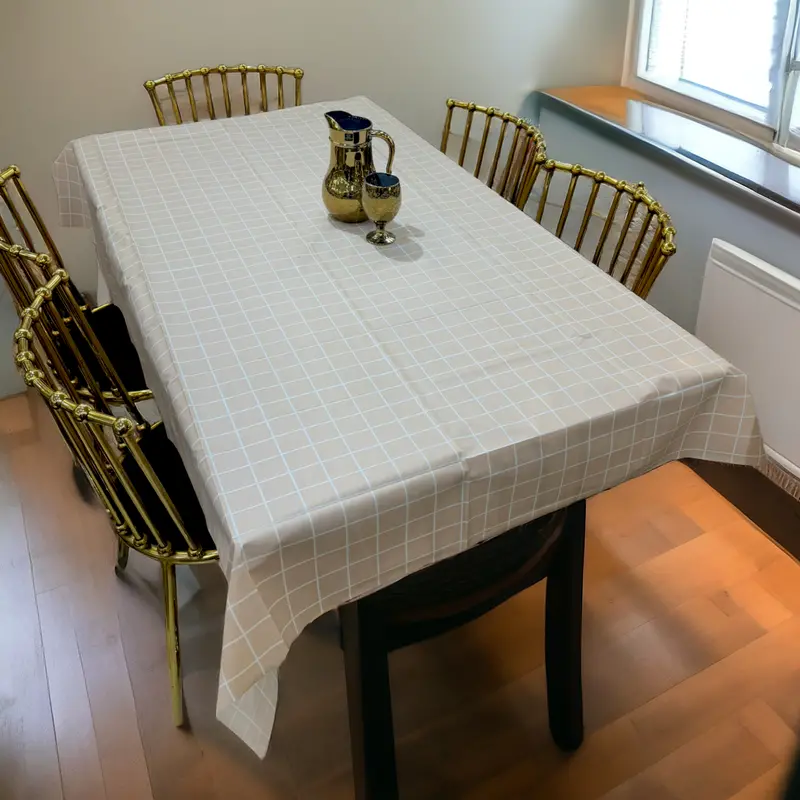 Beige Rectangular Table Protector Cover 1