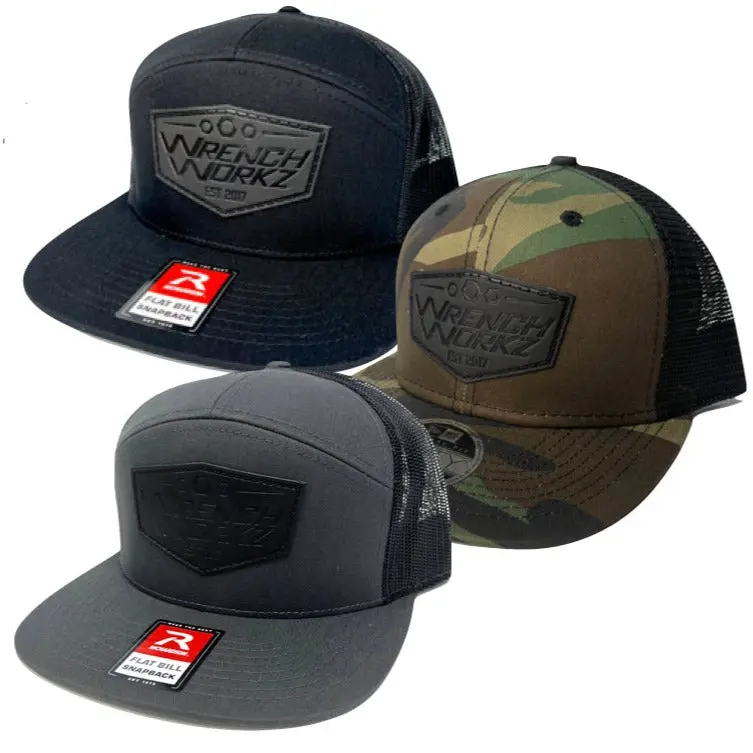 Black Badge Flat-Brim Trucker Hat 1