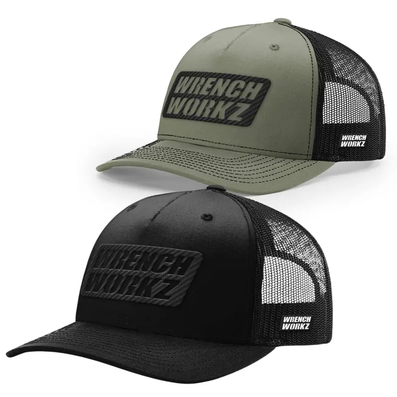 Black Carbon Logo Trucker Hat – Wrenchworkz Edition 1