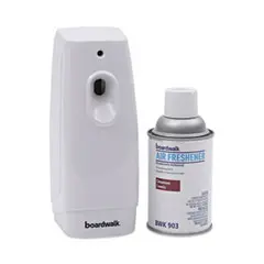 Boardwalk Air Freshener Starter Kit – Cinnamon Sunset Scent, 5.3 Oz Refill, White Dispenser 1