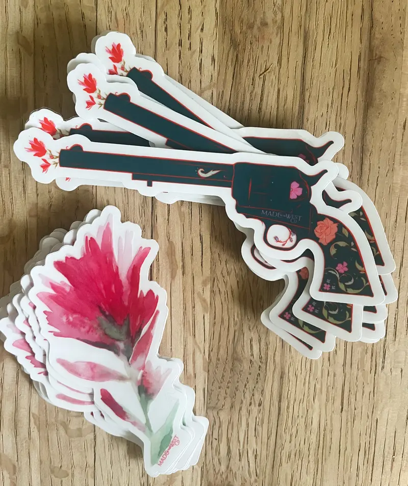 Botanical Pistol Vinyl Decal 1