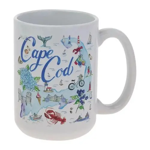 Cape Cod-Inspired Ceramic Mug With Coastal Charm 1