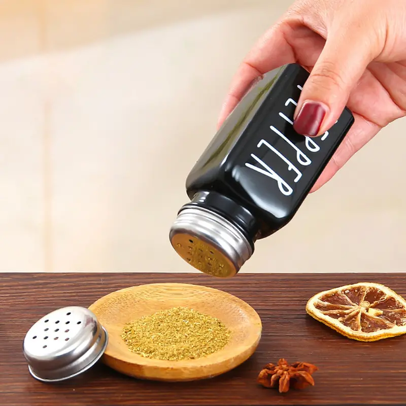 Ceramic Salt And Pepper Shaker Set – Pepper Grinder Included 1