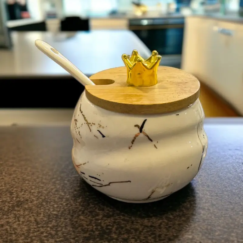 Ceramic Sugar Container – 5-Inch Diameter (D2) 1