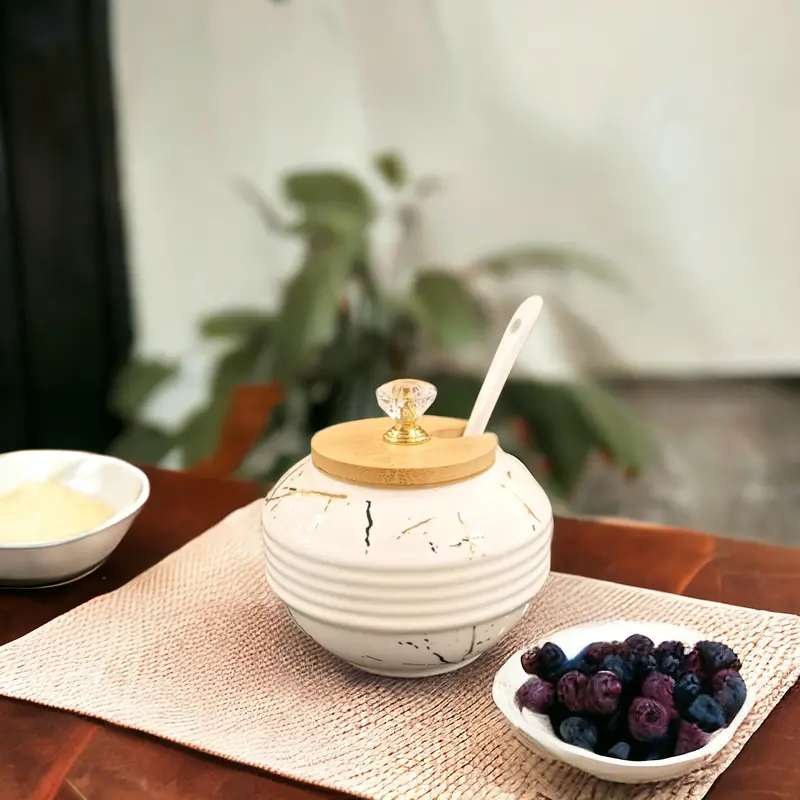Ceramic Sugar Pot – 5.5-Inch Diameter (D4) 1