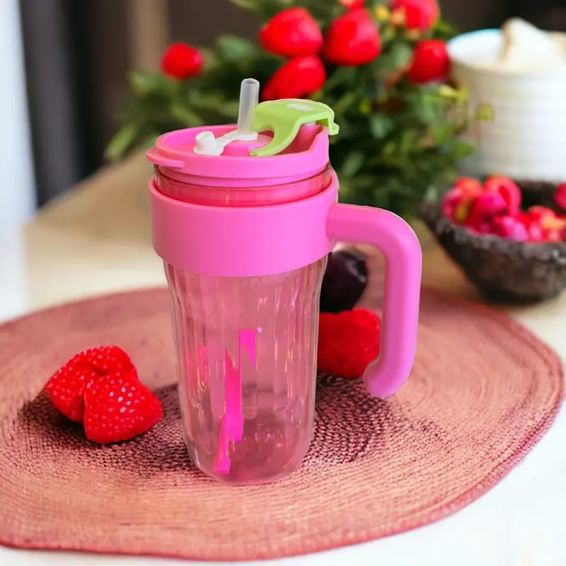 Clear Portable Handle Coffee Mug – Bpa-Free Tritan 1