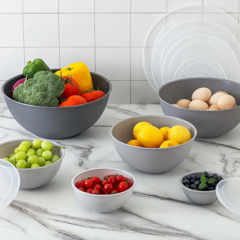 Color-Neutral Nesting Bowl Set – 6-Piece With Lids 1