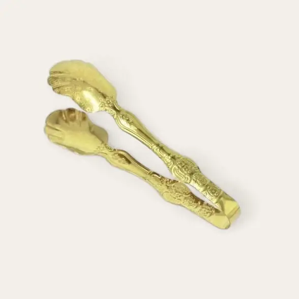 D1 Polished Gold-Tone Serving Tong 1