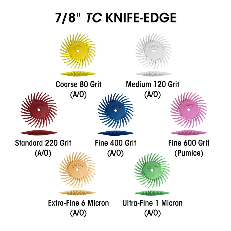 Dedeco Sunburst 7/8-Inch Tc Knife-Edge Polishing Discs 1