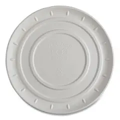 Eco-Products® Vanguard Sugarcane Fiber Pizza Tray – 16" Diameter, Compostable White Plate, 50 Per Carton 1