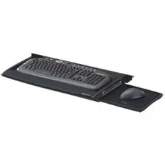Fellowes Deluxe Under-Desk Keyboard Drawer – 20.5" W × 11.13" D, Matte Black 1