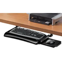 Fellowes Office Suites Under-Desk Keyboard Drawer – Compact 20.13"W Organizer In Black 1