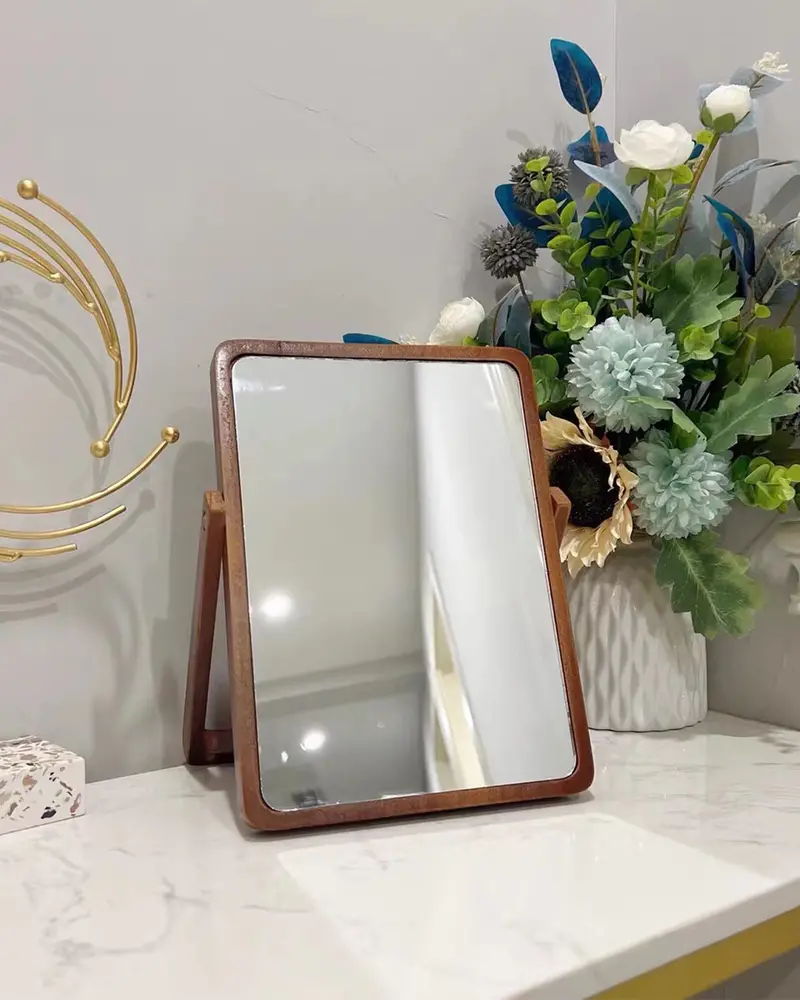 Ffowcye Farmhouse Wood-Framed Mirror – Rustic Accent Mirror To Elevate Bedroom, Entryway, Or Bathroom Aesthetics 1