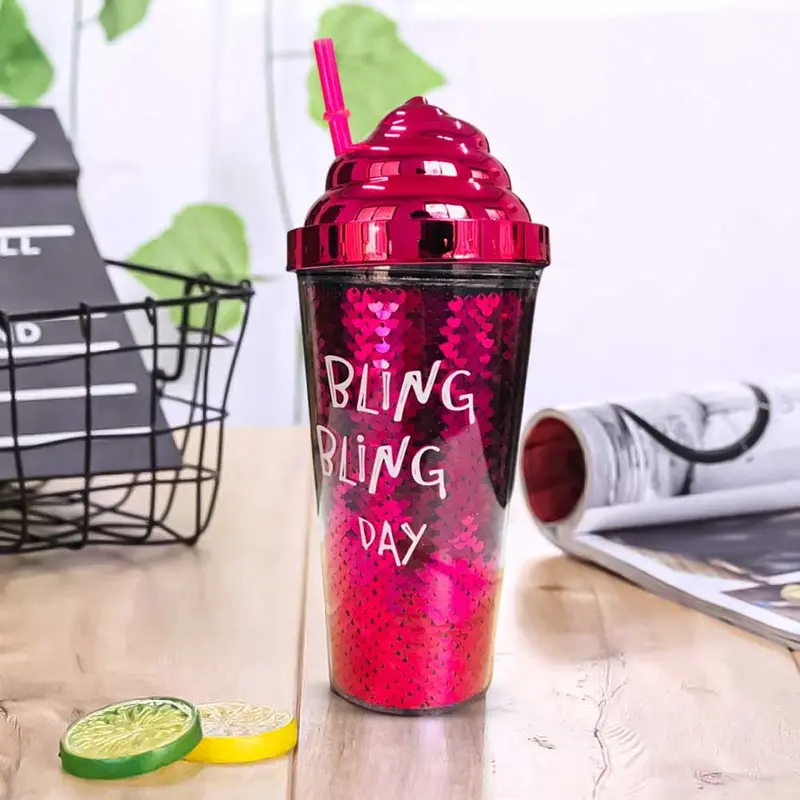 Glitter-Finish Kids’ Summer Tumbler – Fun Outdoor Cup 1