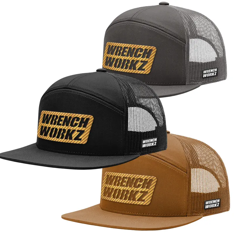 Gold Carbon Logo Cap – Wrenchworkz 168 Style 1