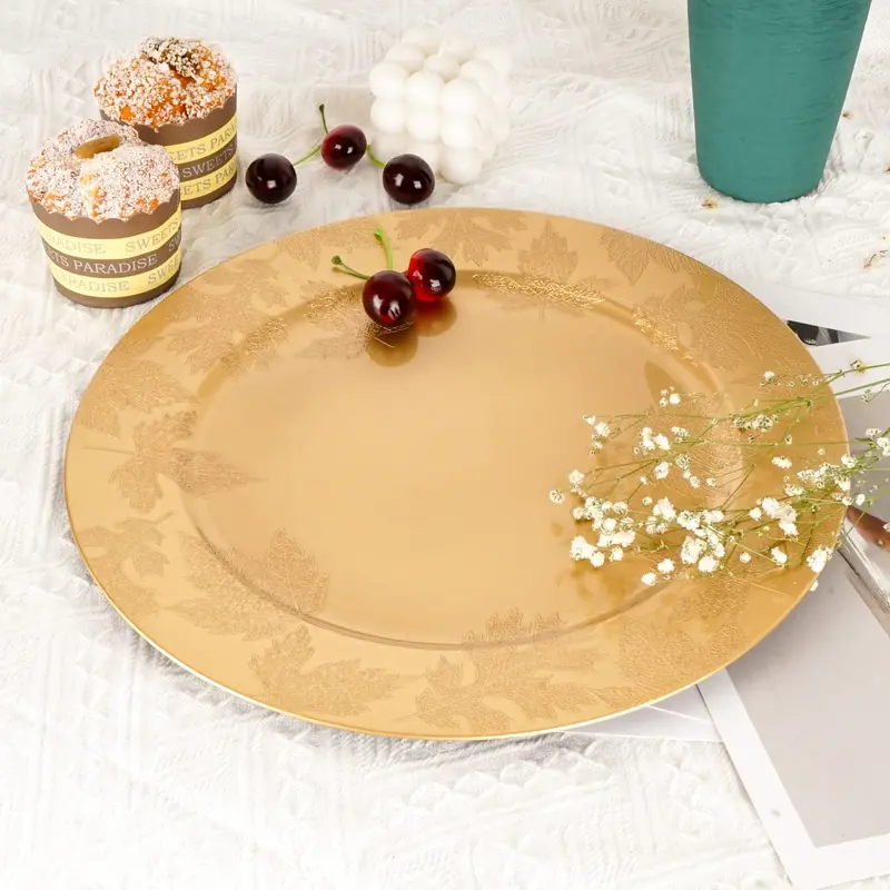 Golden Charger Plate – Elegant Design 08 1