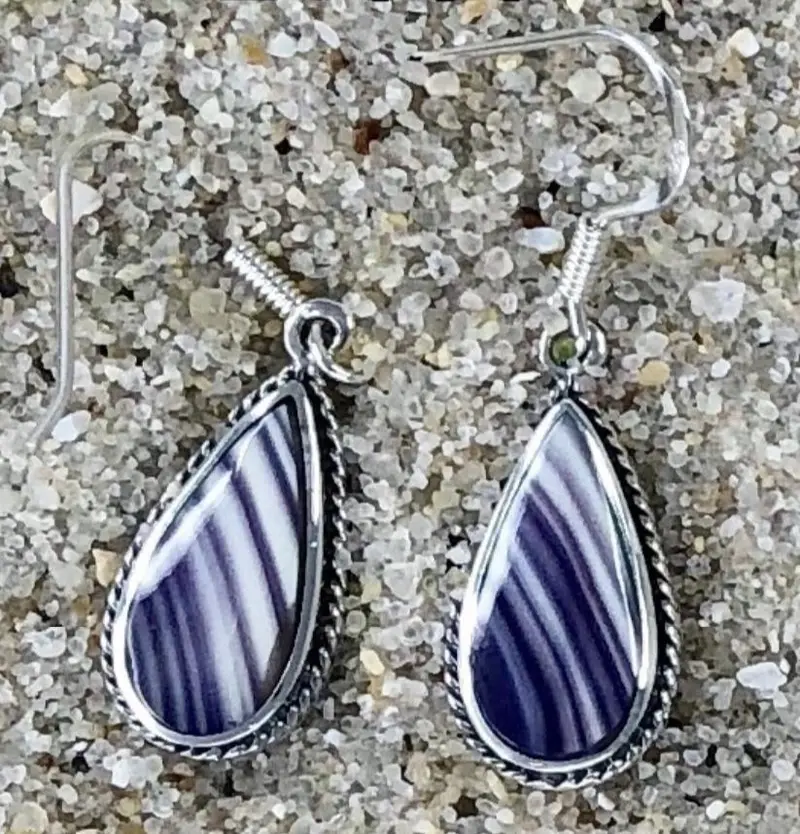 Handcrafted Wampum Roped Teardrop Earrings – Indigenous-Inspired Artistry 1
