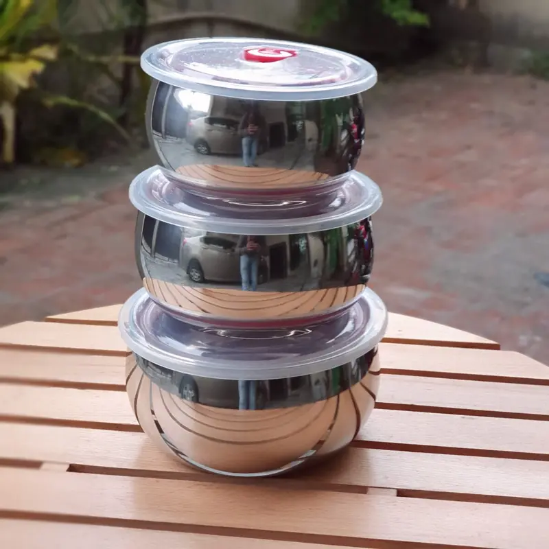 Handi-Style Airtight Stainless Steel Food Storage Set – 3-Piece Kit 1