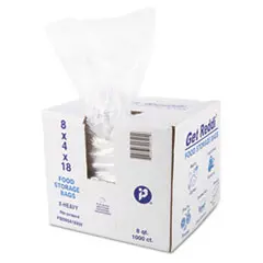 Inteplast Food & Utility Zipper Bags – 8-Quart Capacity, 1.2 Mil Thickness, 8" X 18", Clear, 1,000 Per Carton 1