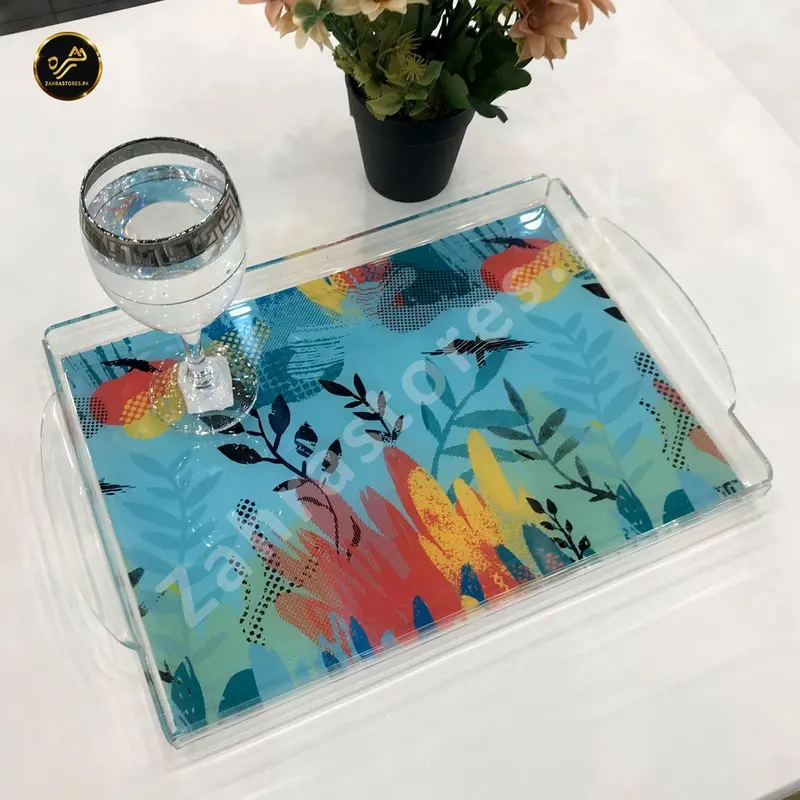 Large Crystal-Embellished Serving Tray Ct-01 – Elegant Serving Platter 1