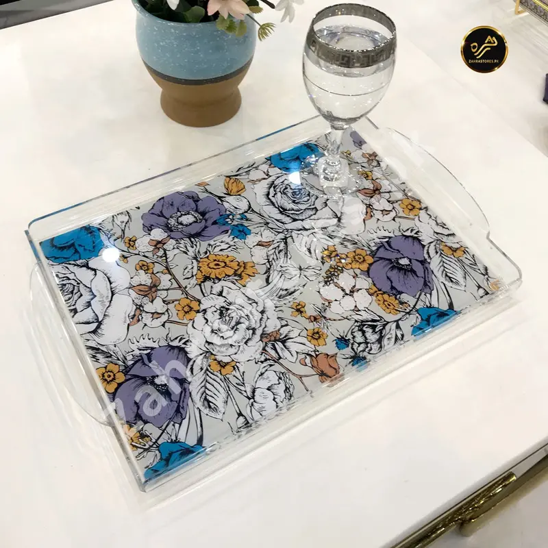Large Crystal-Embellished Serving Tray Ct-02 – Upscale Entertaining Accessory 1