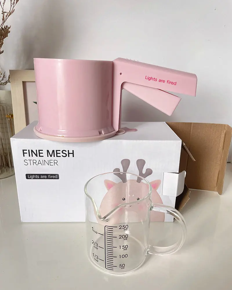 Lights Are Fired Manual Flour Sifter – Handheld Fine-Mesh Sieve For Baking, Pastry, And Precision Cooking 1
