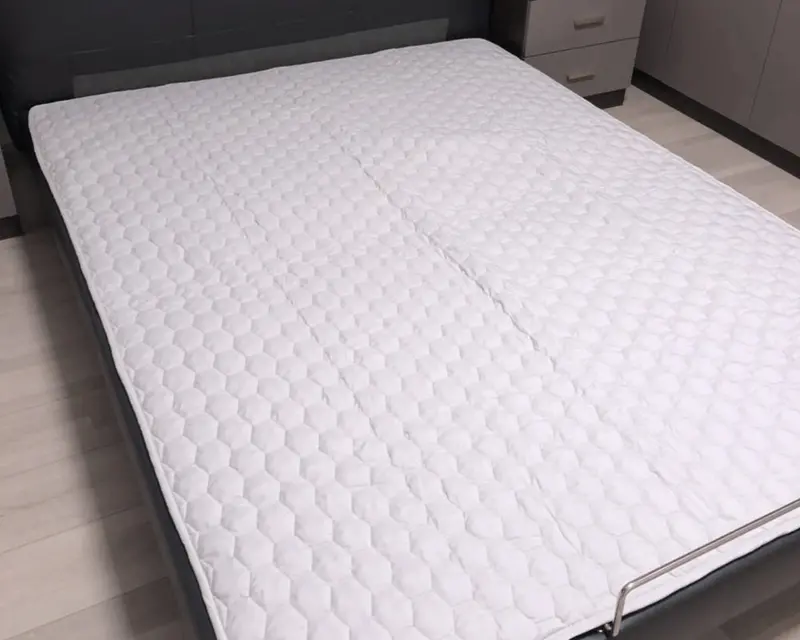 Lukkse Honeycomb Cotton Mattress Topper – Lightweight, Ventilated Soft Layer For Enhanced Sleep Comfort 1