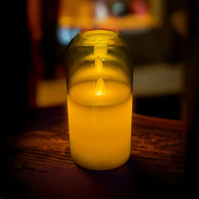 Medium Led Flameless Candle – Warm White Light 1