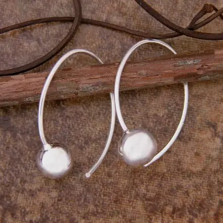 Minimalist Loop-And-Ball Stud Earrings 1