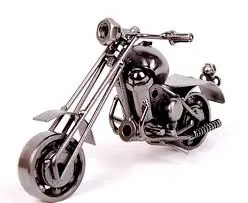 Mixed-Metal Chopper Motorcycle Ornament 1