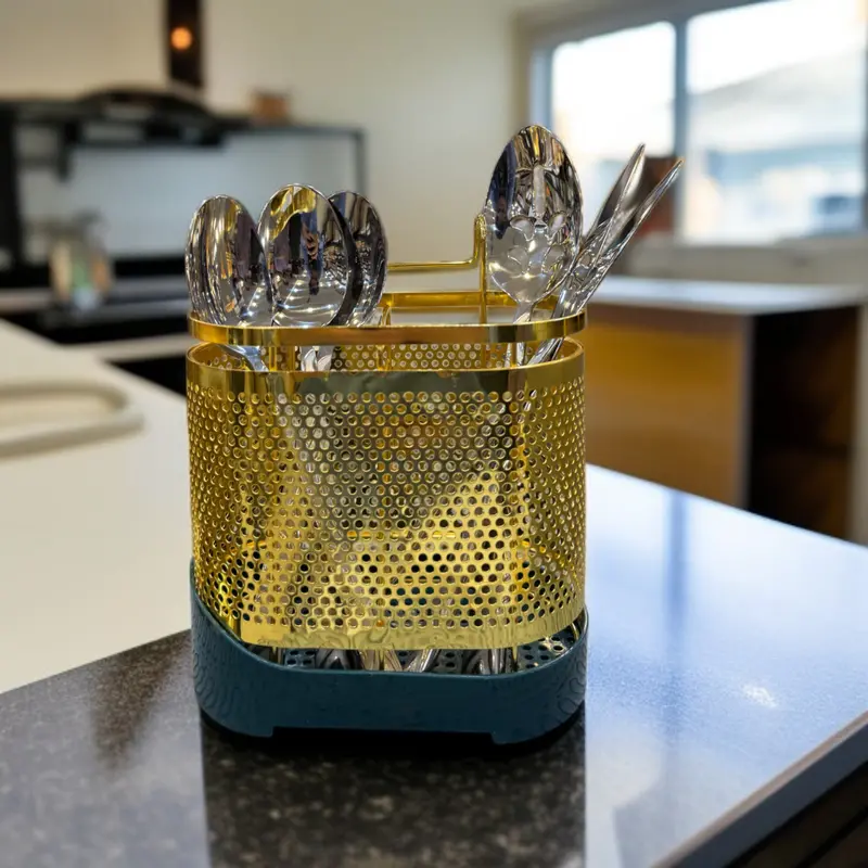 Modern Metal Spoon Rest For Countertop Organization 1