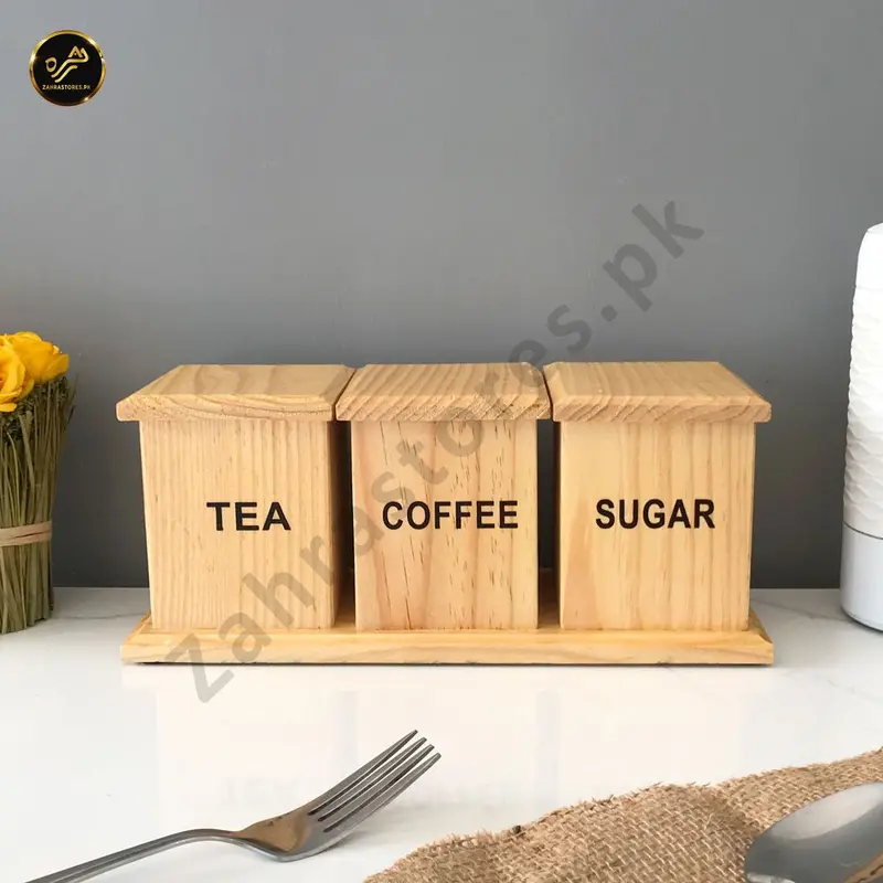 Multi-Compartment Natural Wood Spice Organizer 1