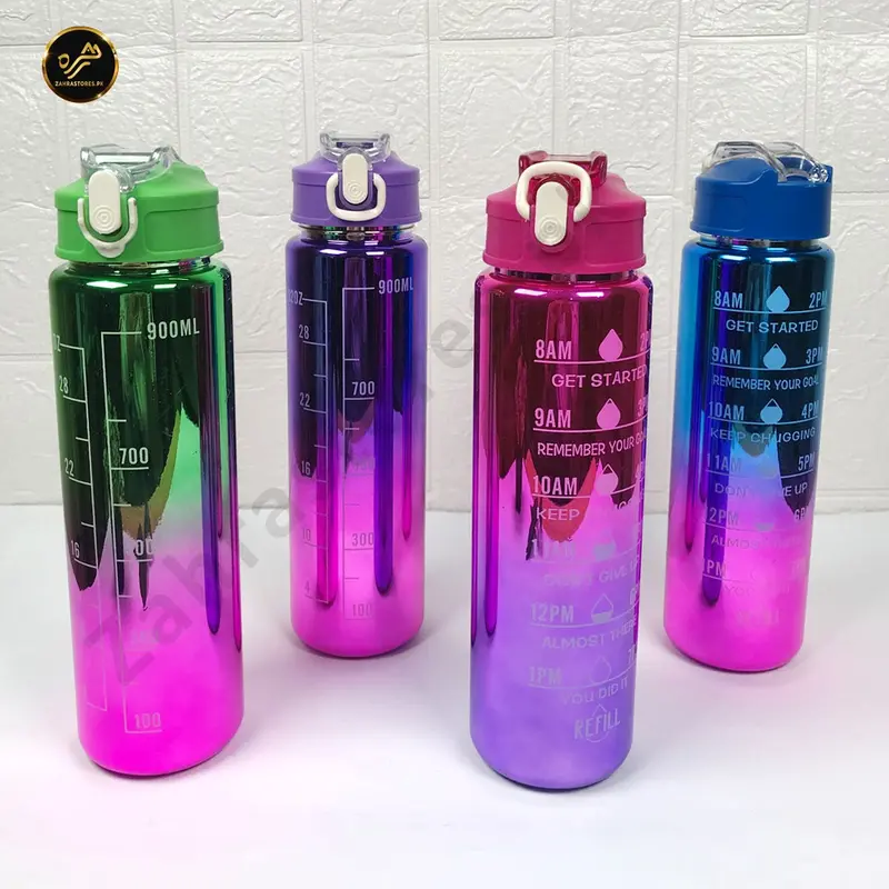 Pastel-Colored Time-Tracking Motivational Water Bottle 1
