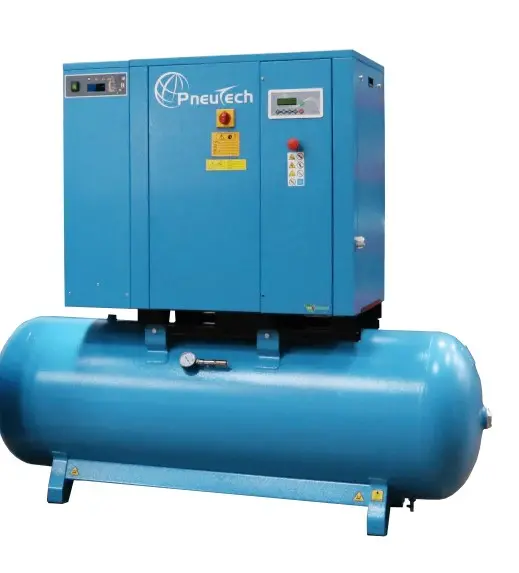 Pneutech Rk-15F-125T-D 15 Hp Fixed-Speed Rotary Screw Air Compressor 1