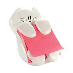 Post-It Super Sticky Cat-Design Pop-Up Dispenser – Includes 2 Rio De Janeiro Pads, White Housing 1