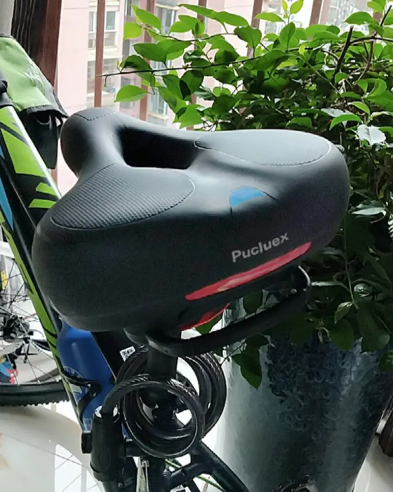 Pucluex Gel-Padded Bicycle Saddle Cover – Hollow-Design Universal Seat Cushion For Road, Mountain & Stationary Bikes 1