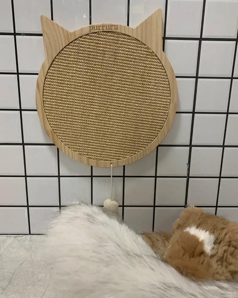 Purruru Eco-Friendly Cat Scratcher – Round Cardboard Base Infused With Natural Catnip 1
