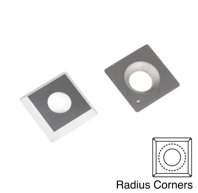 Radius-Edge Carbide Insert Knives – 14×14×2 Mm, Rounded Corners For Smoother Cutting, 10-Pack 1