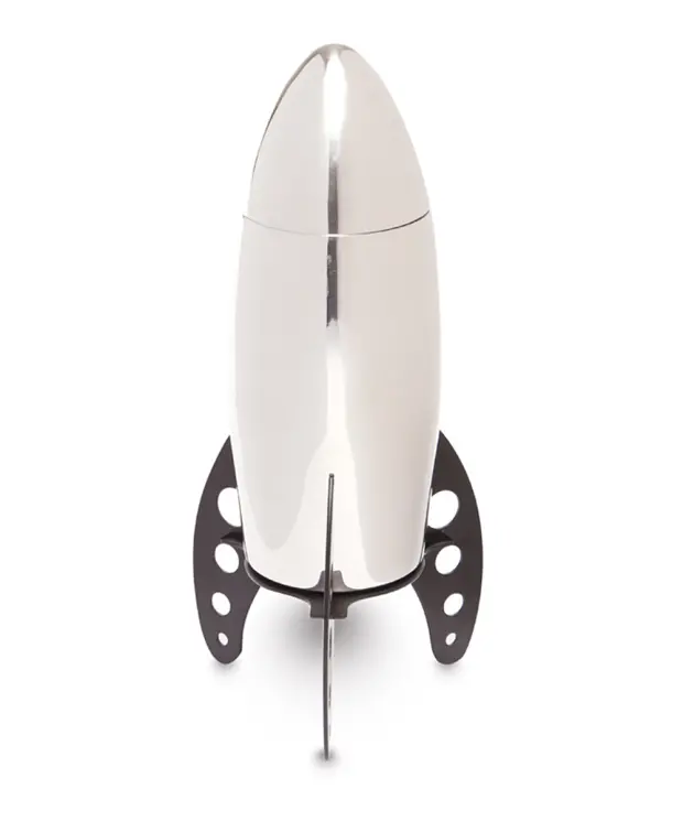 Retro-Futuristic Rocket-Shaped Bar Shaker 1