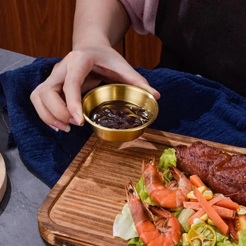 Round Golden Seasoning Plate – Medium Size 1