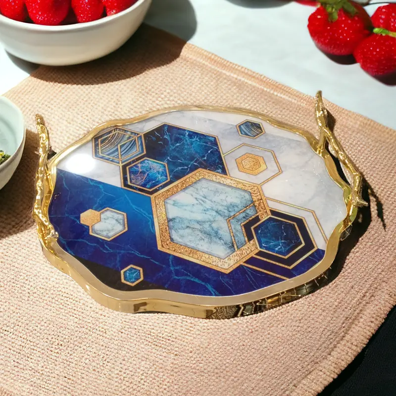 Round Tempered Glass Serving Tray – Diameter 4 Inches 1