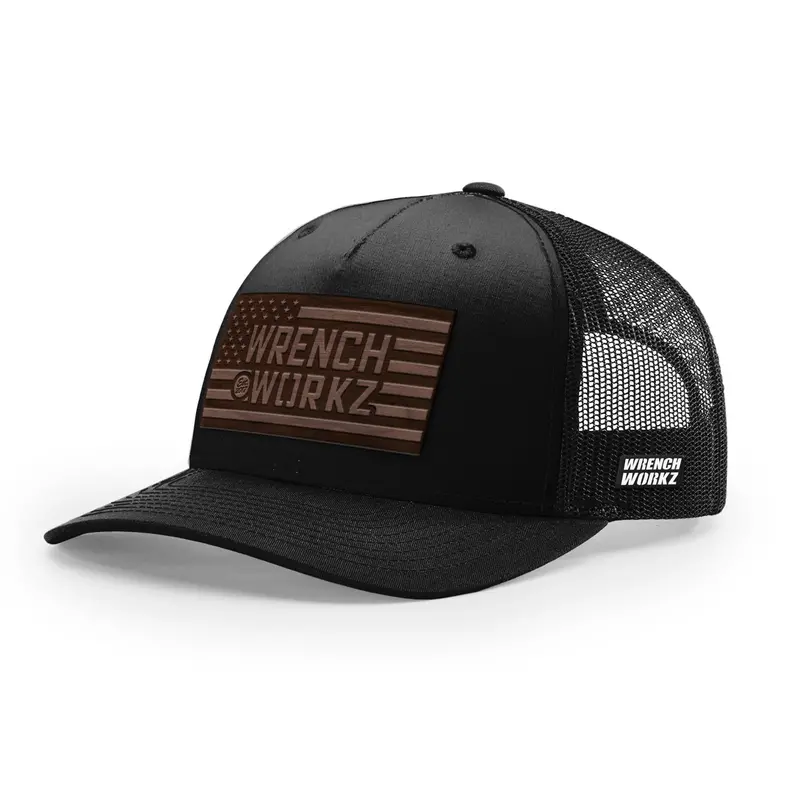 Rustic Wood American Flag Trucker Hat 1
