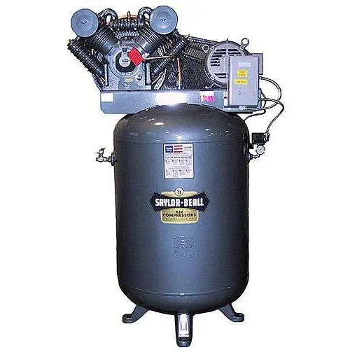 Saylor Beall 10 Hp Vertical Electric Air Compressor – 230V, 3-Phase With Starter (Freight Included) 1