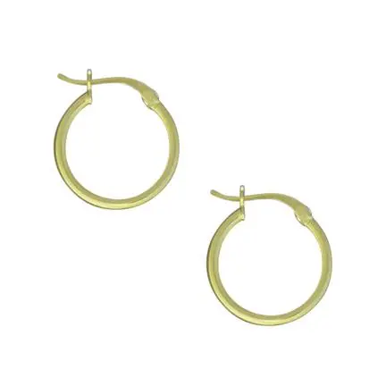 Secure Gold Click-Top Hoop Earrings 1