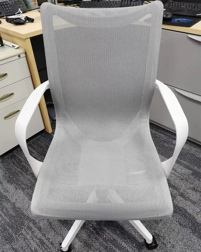 Serwall Mid-Back Mesh Office Chair – Height-Adjustable Swivel Task Chair With Lumbar Support & Padded Armrests 1