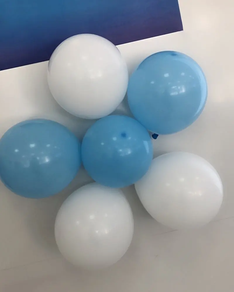 Sinsoledad Blue & White Latex Balloon Set – 120-Piece Wedding, Birthday & Party Decoration Bundle 1