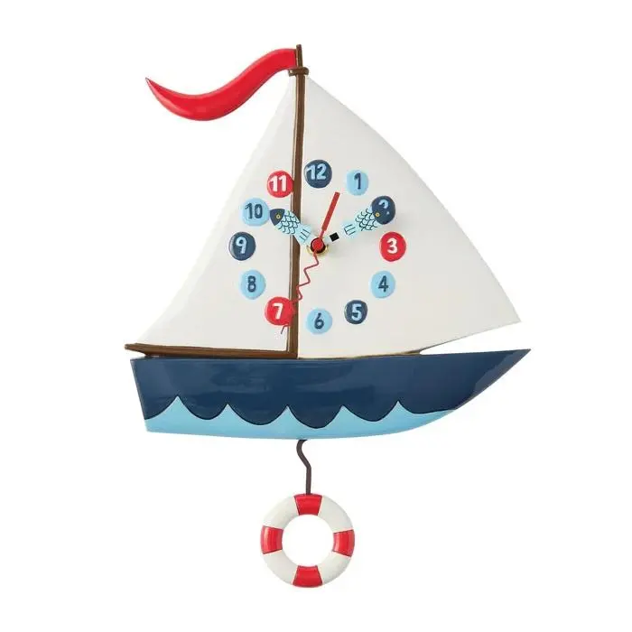 Smooth Sailing Nautical Wall Clock – Maritime-Themed Timepiece 1