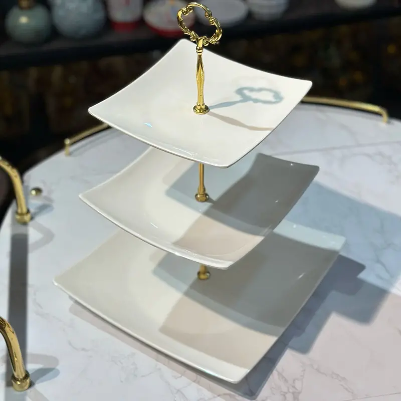 Stackable 3-Tier Melamine Pastry Tray – Durable Dessert Presentation Rack 1